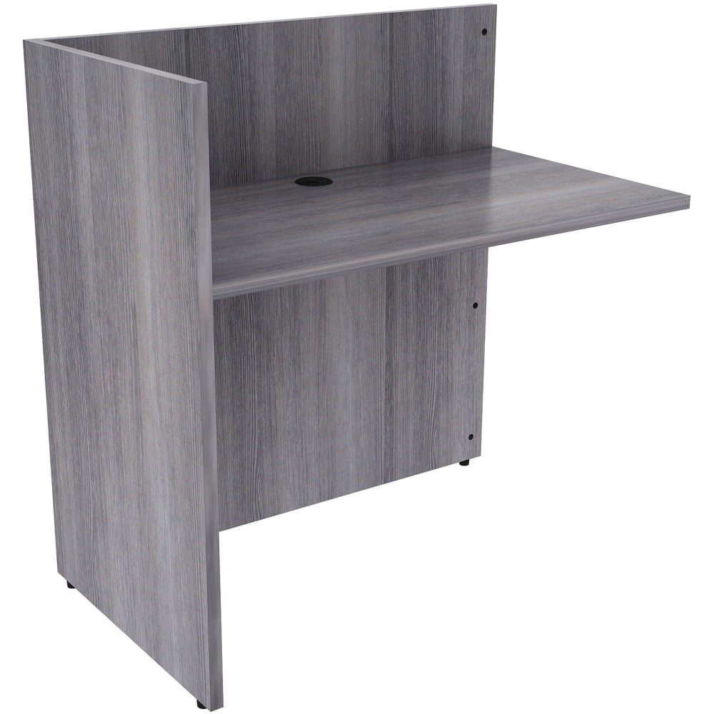 Lorell 42inW Reception Desk Return, Weathered Charcoal MPN:18308