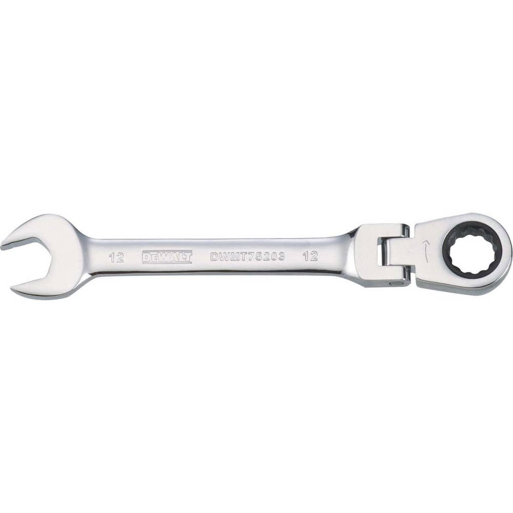 Combination Wrenches, Size (mm): 12 , Finish: Chrome , Head Type: Flexible , Box End Type: 12-Point , Handle Type: Straight  MPN:DWMT75203OSP