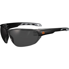 Ergodyne® Skullerz® VALI-AFAS Frameless Safety Glasses Smoke Lens Matte Black Frame 59235