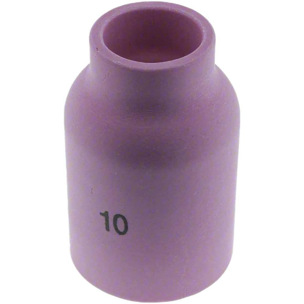 TIG Torch Nozzles, Nozzle Size: #10 , Overall Diameter: 5/8 , Orifice Size: 16.00 (mm), Material: Alumina , Orifice Opening: 16.0 mm  MPN:0588000438