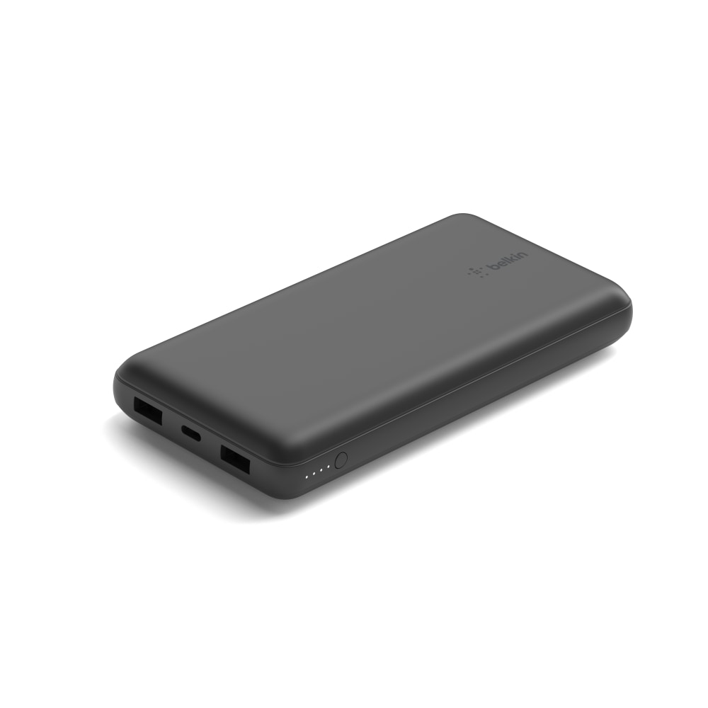 Belkin USB-C Portable Charger 20,000 mAh, 20K Power Bank With 1 USB-C Port and 2 USB-A Ports & Included USB-C to USB-A Cable, Black (Min Order Qty 3) MPN:BPB012BTBK