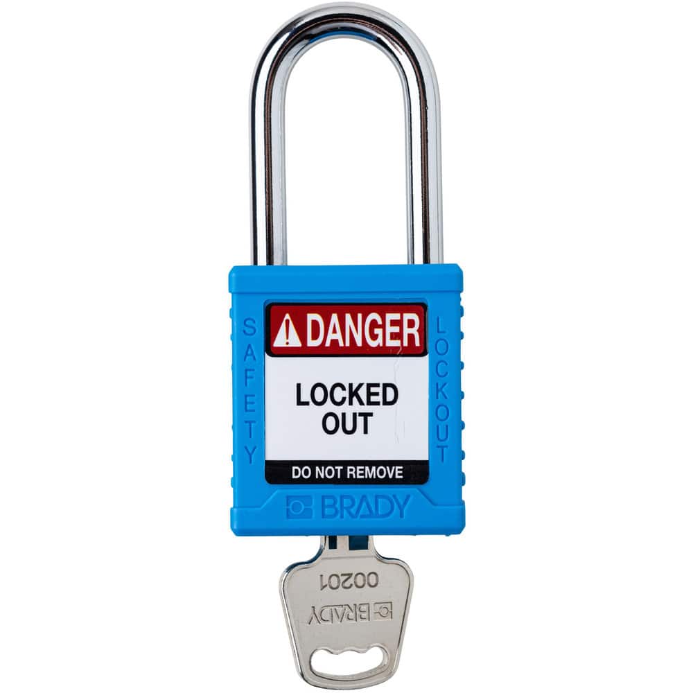 Lockout Padlocks, Legend: DANGER LOCKED OUT DO NOT REMOVE , Key Type: Keyed Different , Key Retaining: Retaining Key , Body Material: Nylon  MPN:153454