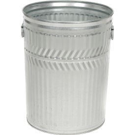 Witt Industries Heavy Duty Outdoor Galvanized Steel Corrosion Resistant Trash Can 32 Gal Silver WHD32C