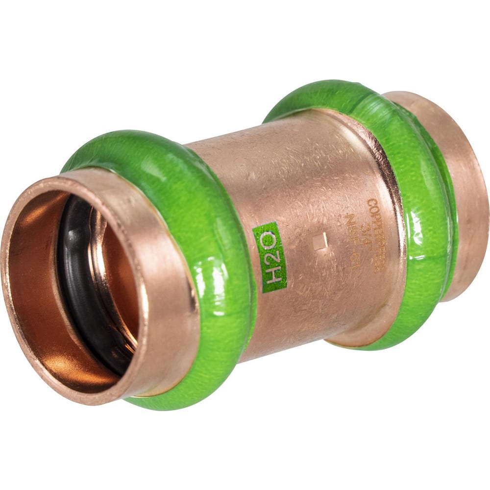 Copper Pipe Fittings, Fitting Type: Coupling w/Stop , Fitting Size: 1 , Style: Press Fitting , Connection Type: Push to Connect , Material: Copper  MPN:MB12250