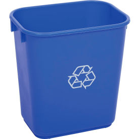 GoVets™ Deskside Recycling Wastebasket 3-7/16 Gallon Blue 877BL261