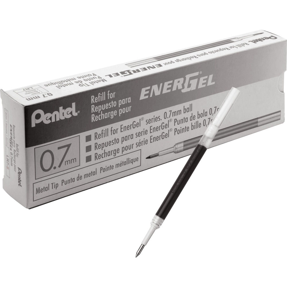 EnerGel Liquid Gel Pen Refill - 0.70 mm Point - Black Ink - Smudge Proof, Quick-drying Ink, Glob-free - 12 / Box (Min Order Qty 5) MPN:LR7ABX