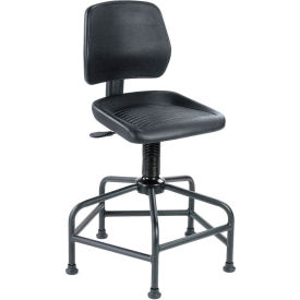 Interion® Task Stool Polyurethane Black 125516