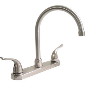 Dominion Faucets Single Lever Kitchen Faucet w/ Less Spray Removable Deck Plate Satin Nickel 77-5200