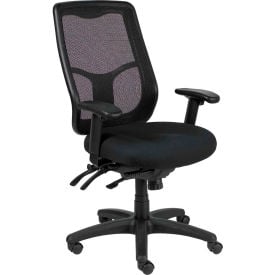 Eurotech Mesh Chair with Ratchet Back - Fabric - Black - Apollo Series MFHB9SL-5806-PM01