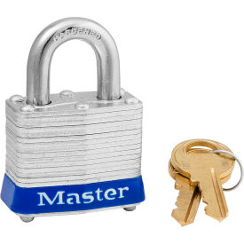 Master Lock® 3KAS12BLU Laminated Steel Safety Padlock 1-9/16