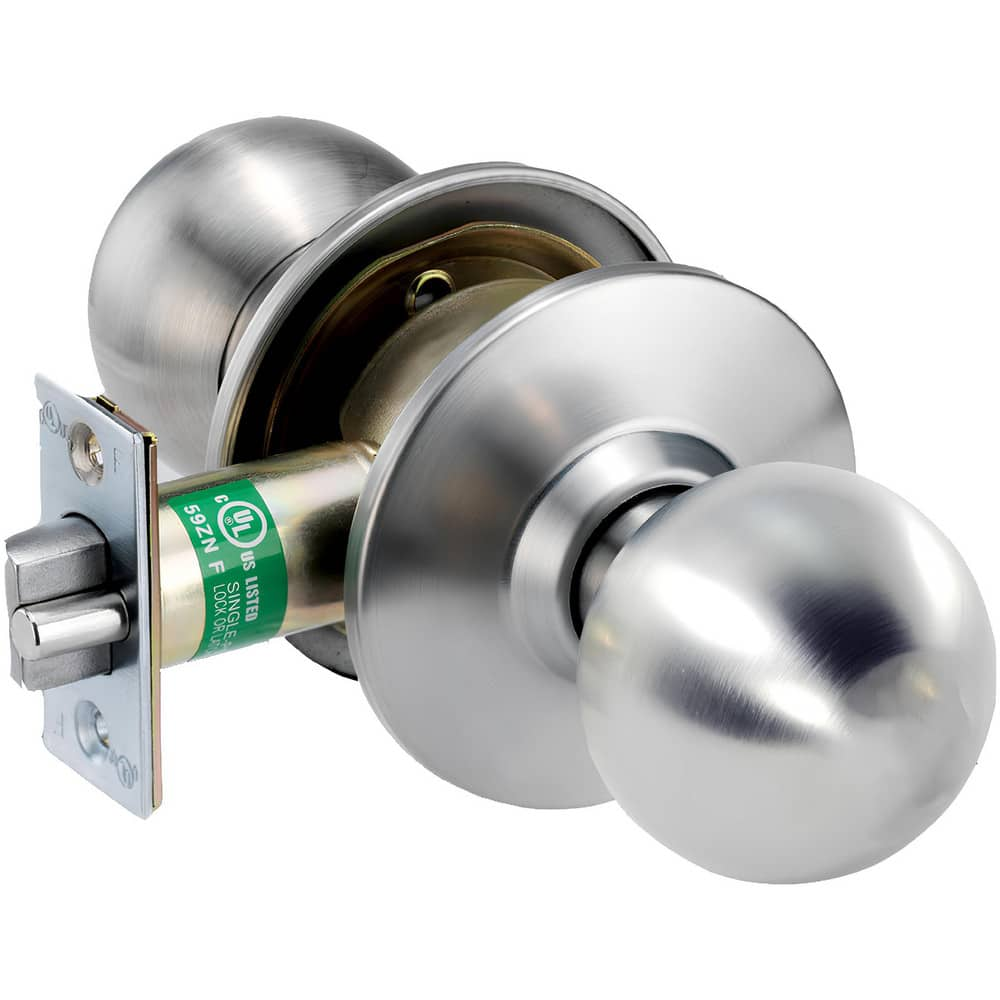 Knob Locksets, Type: Passage , Key Type: Keyed Different , Material: Metal , Finish/Coating: Satin Stainless Steel , Compatible Door Thickness: 1-3/8