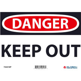 GoVets™ Danger Keep Out 7x10 Pressure Sensitive Vinyl 216P724