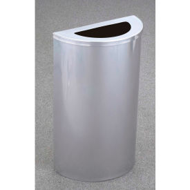 Glaro Steel Half Round Wall Mount Trash Can 14 Gallon Bronze Vein 1891-BV-BV-WM189