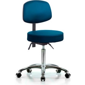 Blue Ridge Ergonomics™ Antibacterial Deluxe Chair w/ Back Vinyl Marine Blue VMBST-CR-T0-NF-CC-8801