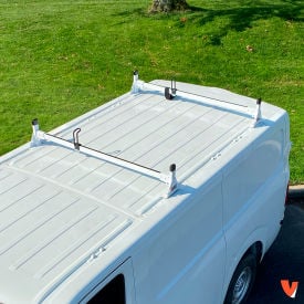 Vantech H1 2 Bar Aluminum Ladder Roof Rack For Nissan NV Cargo Van 2011-On White H1312W