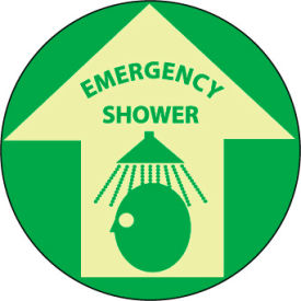 Glow Floor Sign - Emergency Shower GWFS8