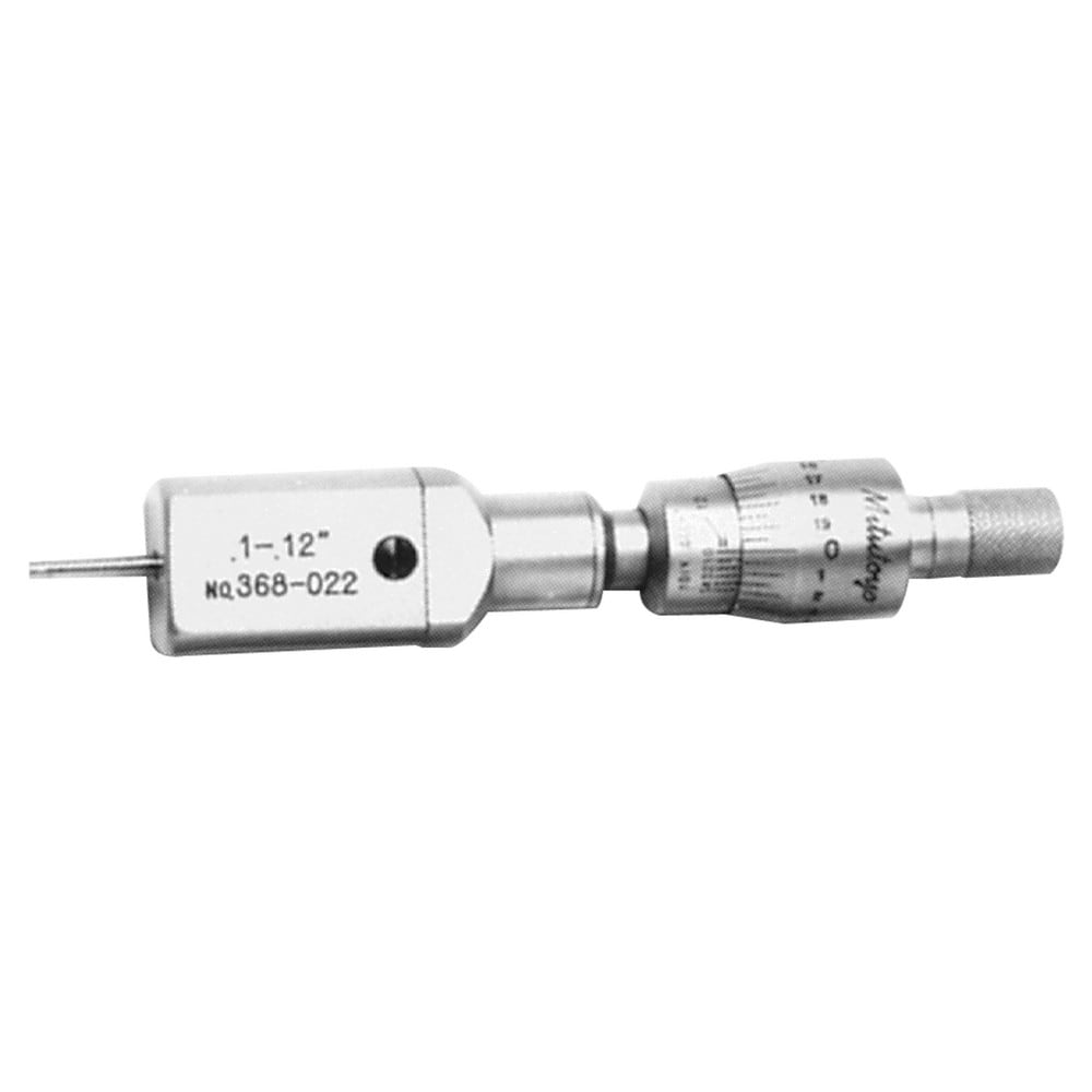 Mechanical Inside Micrometers, Minimum Measurement (Decimal Inch): 0.1000 , Maximum Measurement (Decimal Inch): 0.1200 , Rod Type: Solid  MPN:368-022