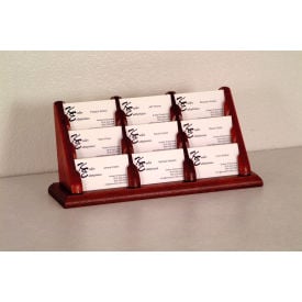 9 Pocket Counter Top Business Card Holder - Mahogany BCC3-9MH