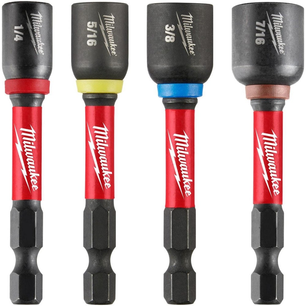 Power & Impact Screwdriver Bit Sets, Set Type: Nut Driver , Bit Type: Magnetic Nut Driver , Overall Length Range: 1 to 2.9 in , Point Type: Hex  MPN:49-66-4566