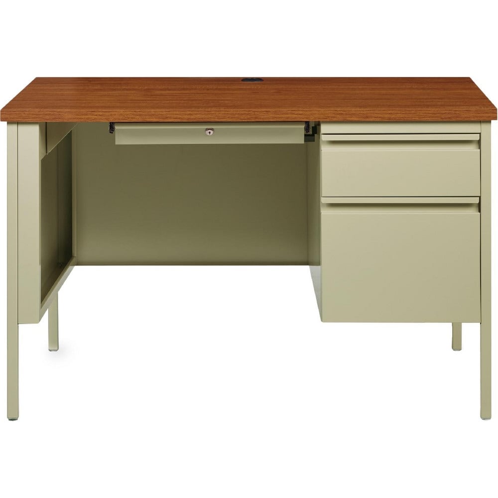 Office Desks, Desk Type: Right Pedestal , Type: Single Pedestal , Color: Cherry, Putty , Material: Steel , Top Material: Woodgrain Laminate  MPN:ALEHSD4524PC