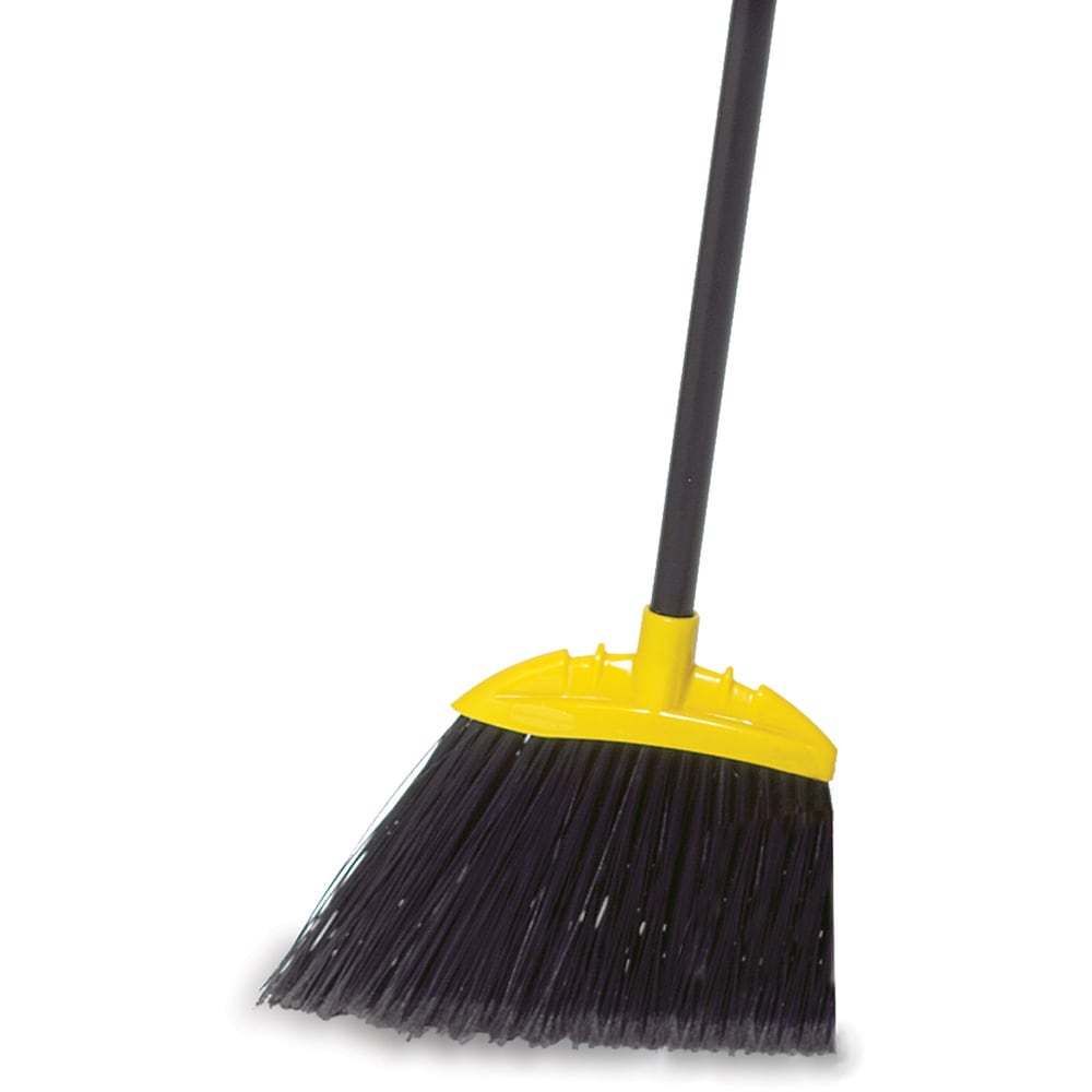 Rubbermaid Commercial Jumbo Smooth Sweep Angle Broom - Polypropylene Bristle - 0.66in Handle Diameter - 10.5in Overall Length - Black Metal Handle - 6 / Carton MPN:FG638906BCT