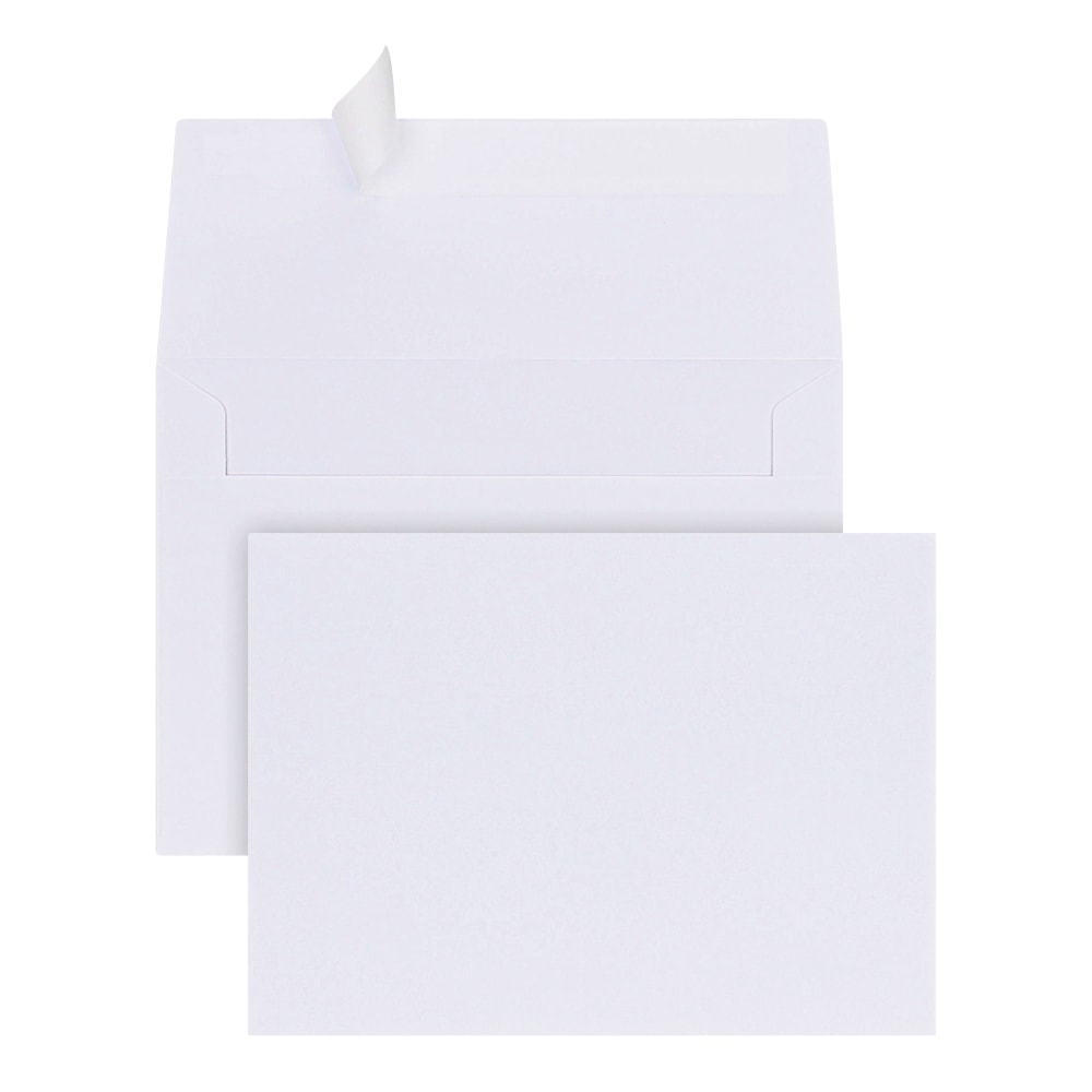 Office Depot Brand Photo Envelopes, 4in x 6in, Clean Seal, White, Box Of 50 (Min Order Qty 26) MPN:190042