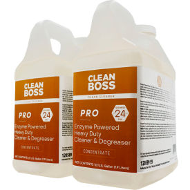 CleanBoss Pro Enzyme Powered Heavy Duty Cleaner & Degreaser Concentrate 1/2 Gallon Bottle 4/Case 12058999