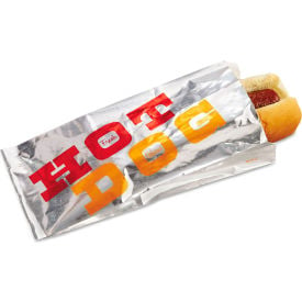 Bagcraft Foil Single-Serve Bags Hot Dog Labeling 3-1/2