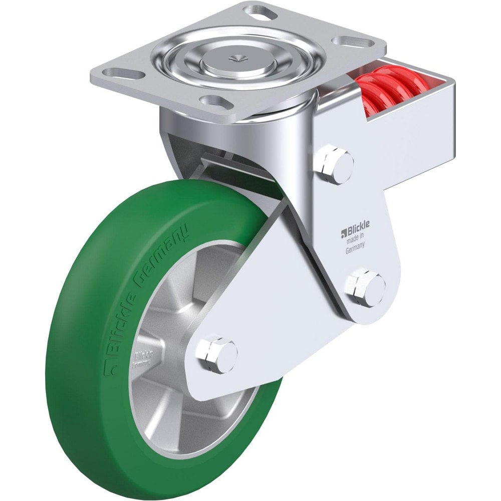 Top Plate Casters, Mount Type: Plate , Number of Wheels: 1.000 , Wheel Diameter (Inch): 4 , Wheel Material: Rubber , Wheel Width (Inch): 1-9/16  MPN:855274