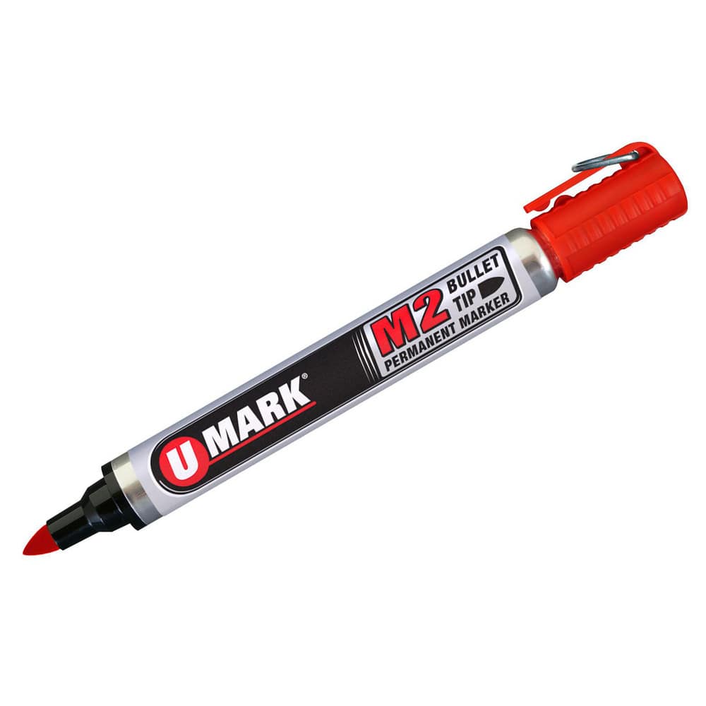 Markers & Paintsticks, Marker Type: Ink Marker, Tip Shape: Bullet, Color: Red, Ink Type: Alcohol Base, Tip Type: Bullet, For Use On: Wood, Glass, Cardboard MPN:10561H