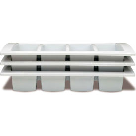 Araven 41128 - Cutlery Tray Polypropylene 4 Compartments 1/1 Size Black - Pkg Qty 10 41128