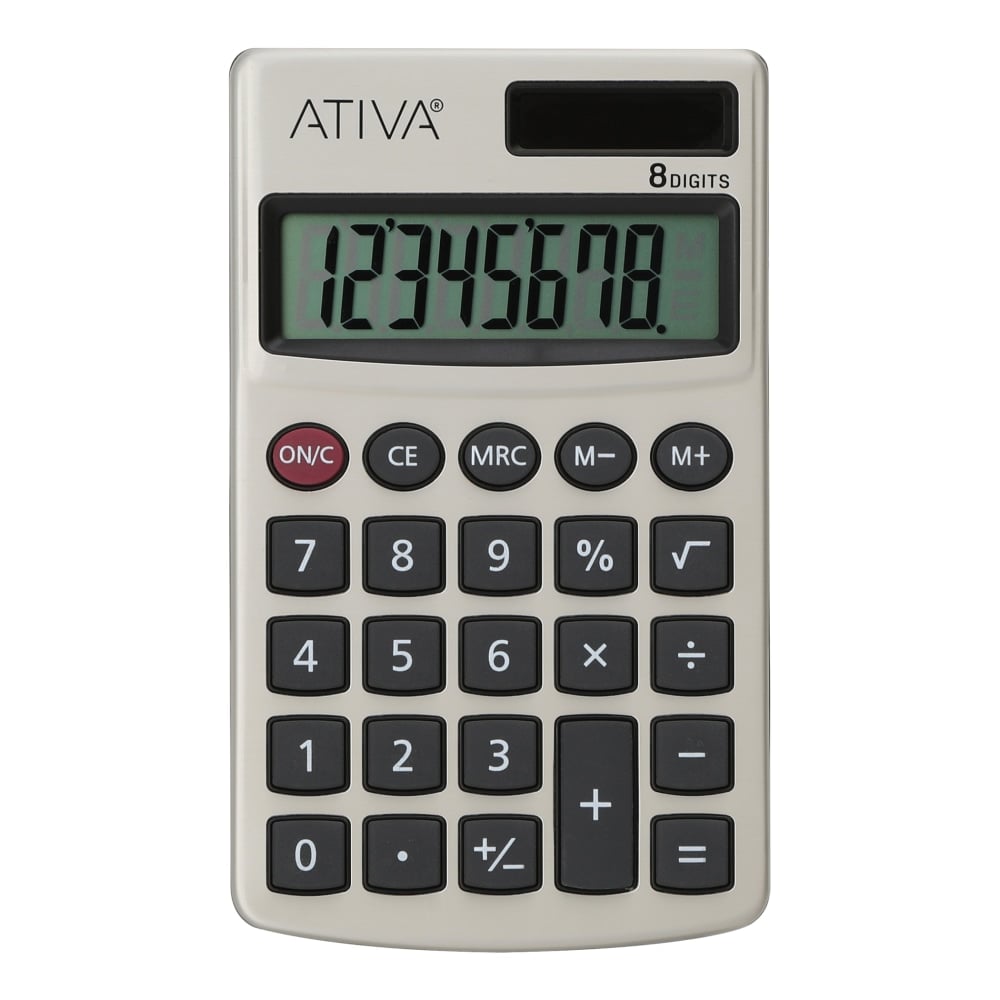 Ativa Mini 8-Digit Calculator, Golden (Min Order Qty 15) MPN:1120