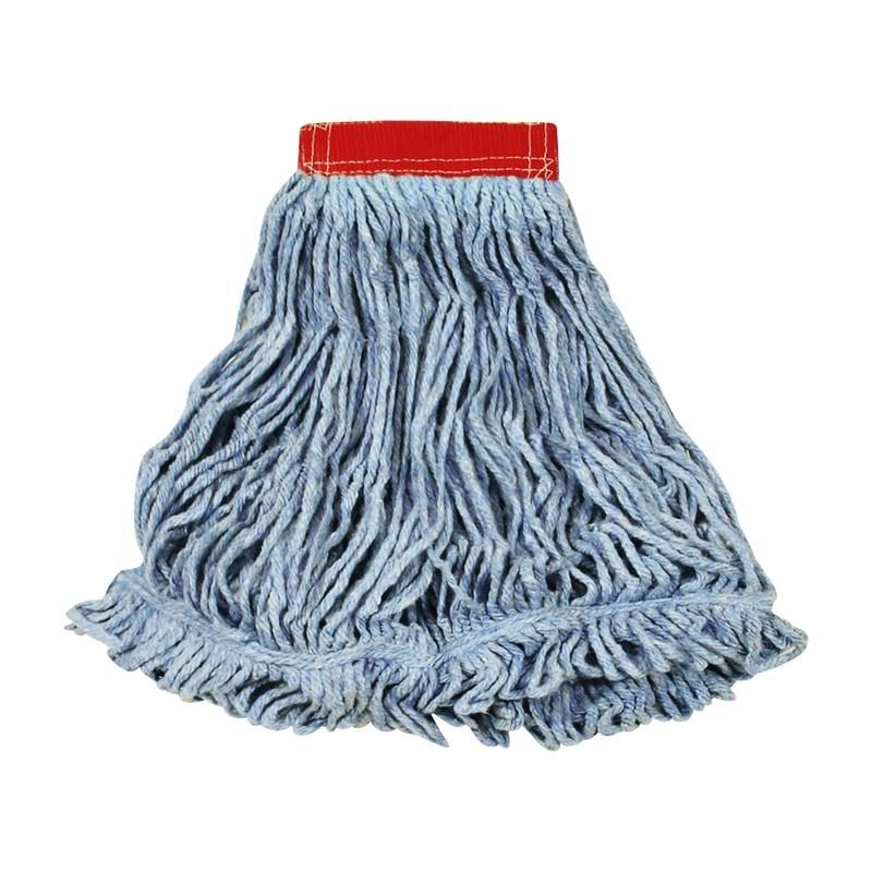 Rubbermaid Wet Mop Head, Super Stitch, Cotton Blend, Red, Case Of 6 (Min Order Qty 2) MPN:FGD25306BL00