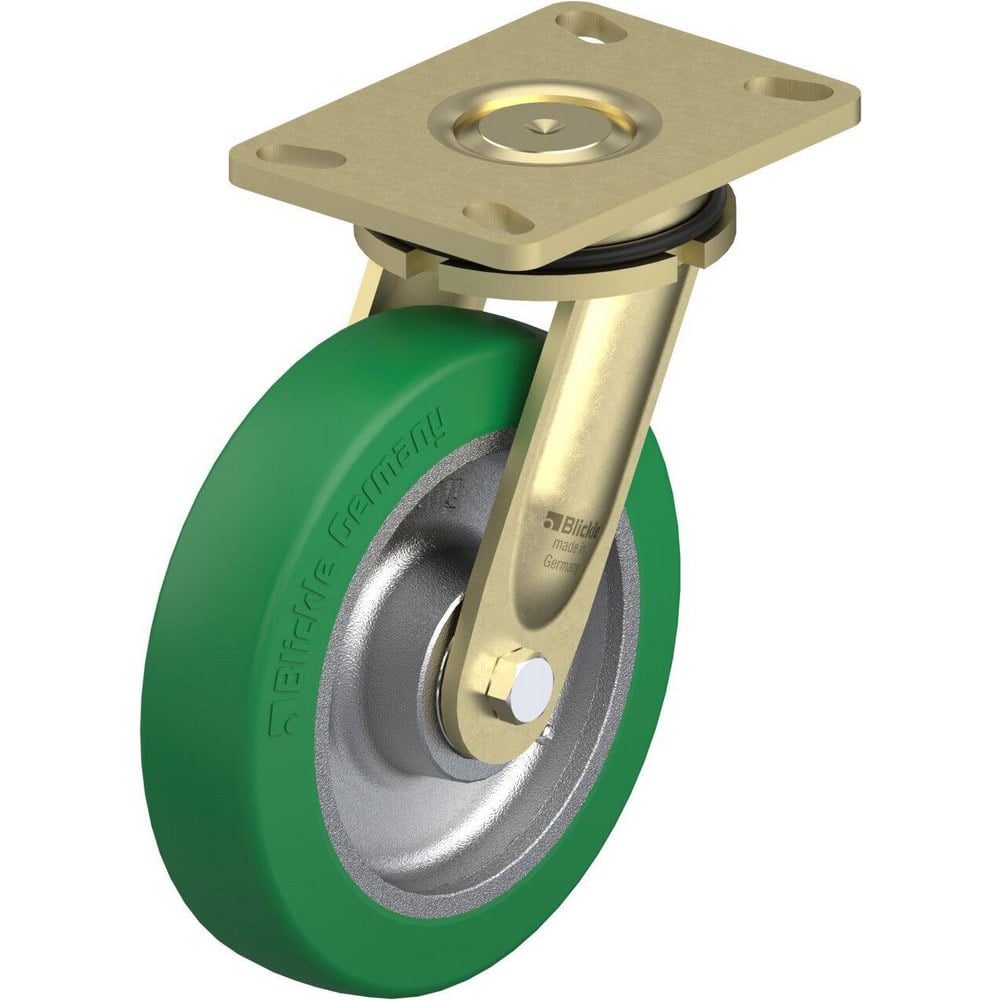 Top Plate Casters, Mount Type: Plate , Number of Wheels: 1.000 , Wheel Diameter (Inch): 8 , Wheel Material: Polyurethane , Wheel Width (Inch): 2  MPN:910509