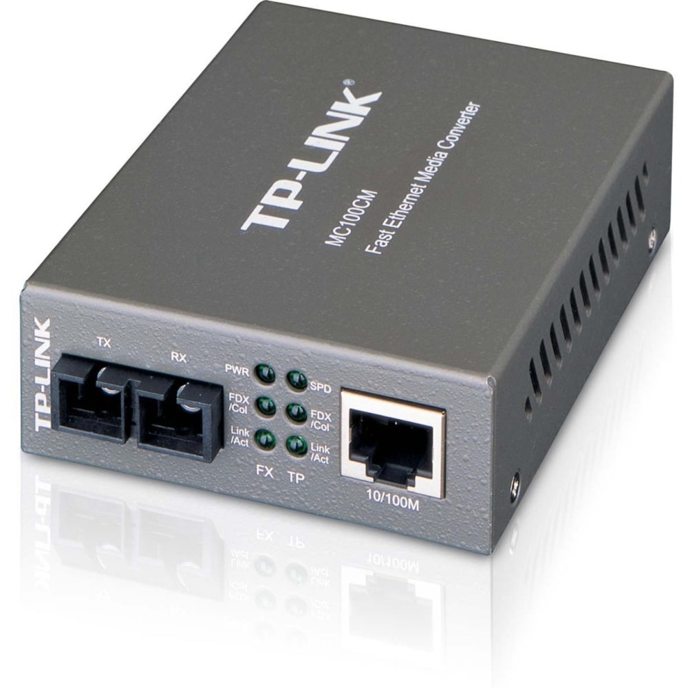 TP-LINK MC100CM - Fast Ethernet SFP to RJ45 Fiber Media Converter - Fiber to Ethernet Converter - 10/100Mbps RJ45 Port to 100Base-FX Multi-Mode Fiber (Min Order Qty 2) MPN:MC100CM