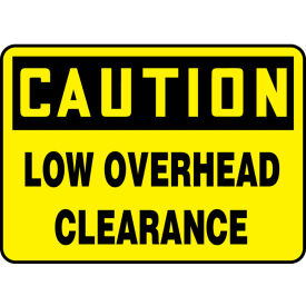 Accuform MEQM617VS Caution Sign Low Overhead Clearance 10