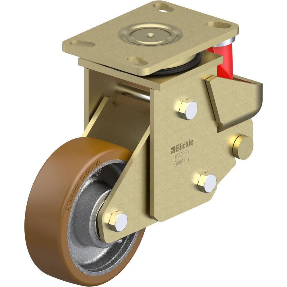 Top Plate Casters, Mount Type: Plate , Number of Wheels: 1.000 , Wheel Diameter (Inch): 4 , Wheel Material: Rubber , Wheel Width (Inch): 1-1/4  MPN:910531