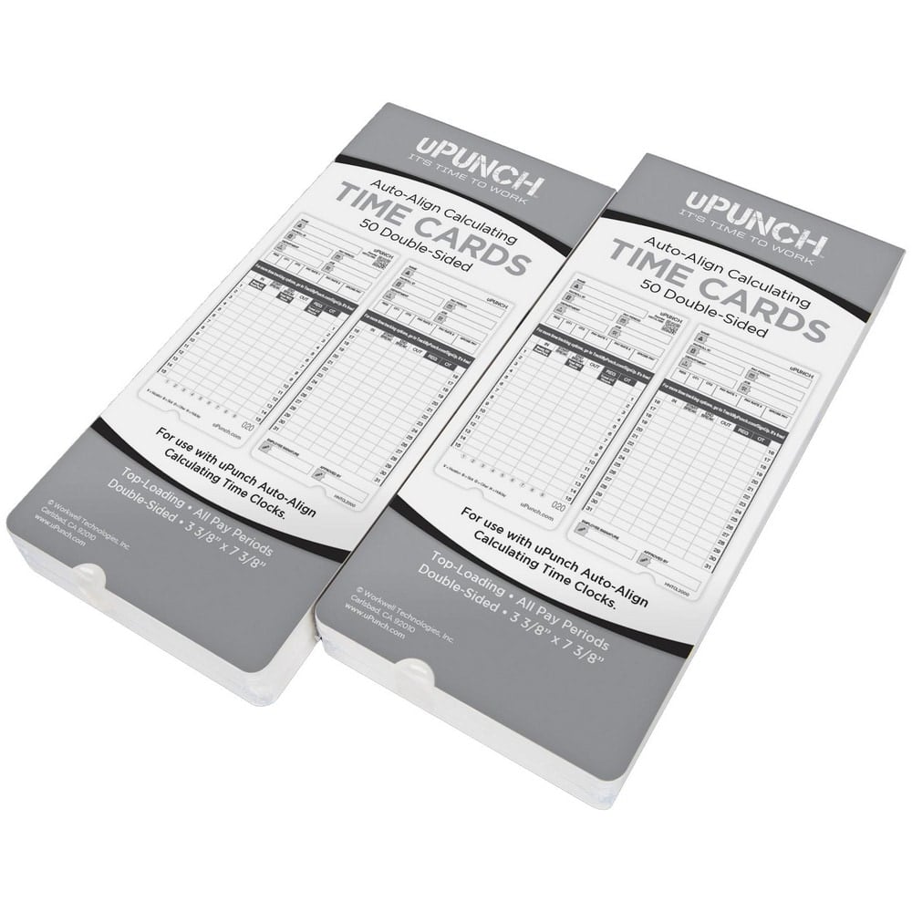 Time Cards & Time Clock Accessories, For Use With: uPunch 2500, UB2000 Clock, uPunch Time Card Racks , Color: White , Overall Width: 4 , Overall Height: 7.5in  MPN:HNTCL2100