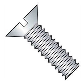 M2 x 0.4 x 10mm Machine Screw - Slotted Flat Head - Steel - Zinc - DIN 125B - Pkg of 100 CHC02010