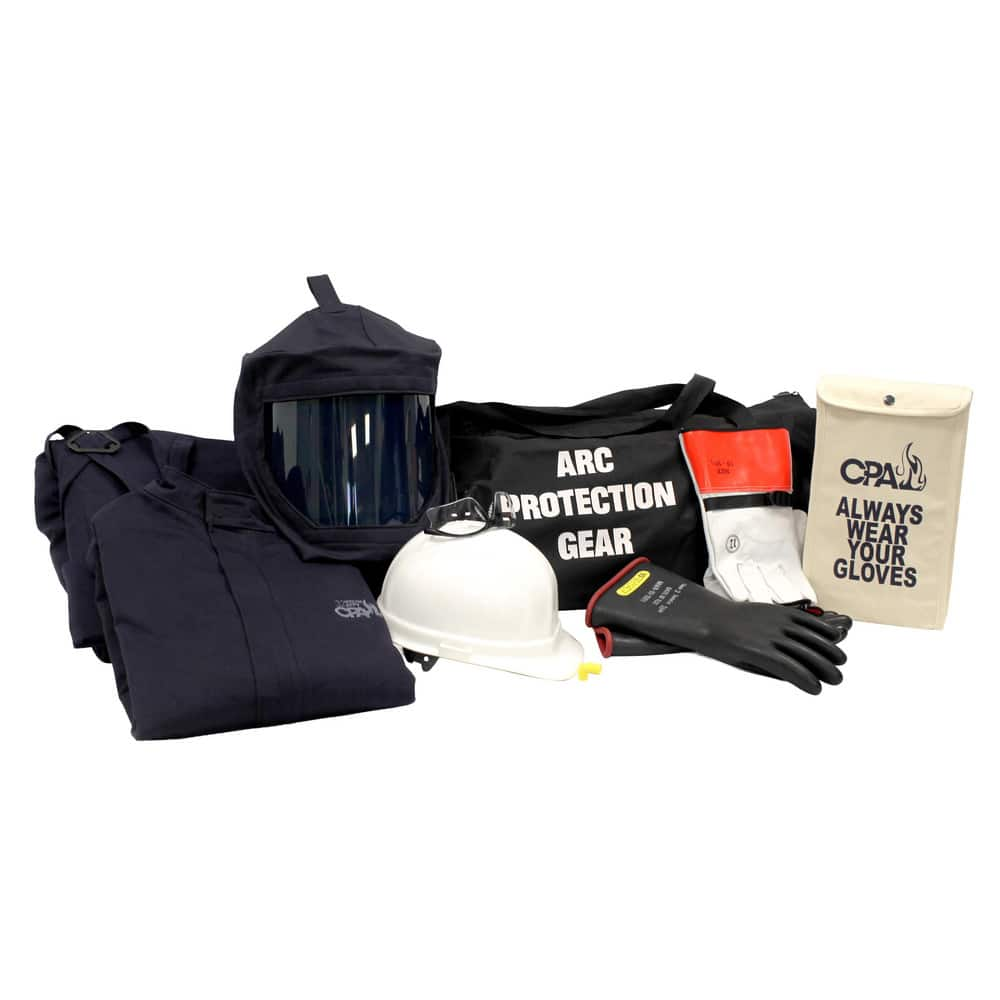 Arc Flash Clothing Kits, Protection Type: Arc Flash , Garment Type: Bib Overalls, Hoods, Jacket , Maximum Arc Flash Protection (cal/Sq. cm): 32.00  MPN:AG32-S-9.5