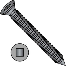 #6 x 1 5/8 Square Drive Trim Head Drywall Screw Fine Thread Black Phosphate - Pkg of 5000 0626YQFT