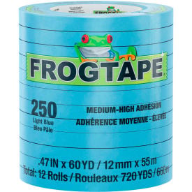 FrogTape® Performance Grade Moderate Temp Masking Tape Light Blue 12mm x 55m - Case of 96 105325