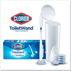 Clorox® Toilet Wand Kit w/Caddy & Refill Heads; 1 Kit/Box 6/Case - CLO03191CT CLO03191CT