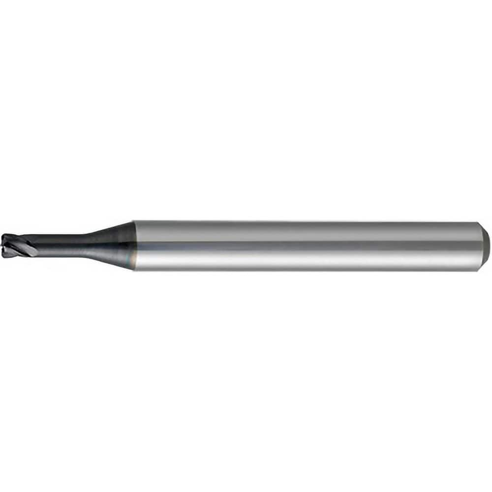 Corner Radius & Corner Chamfer End Mills, Mill Diameter (Decimal Inch): 0.0315 , Mill Diameter (mm): 0.80 , Number Of Flutes: 4 , Length of Cut (mm): 0.8000  MPN:10646267