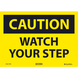 GoVets™ Caution Watch Your Step 10x14 Pressure Sensitive Vinyl 211PB724