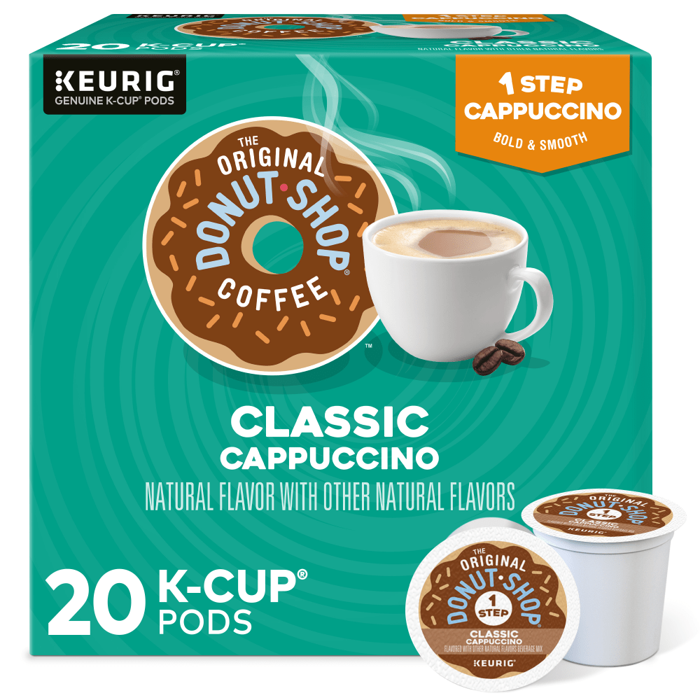 The Original Donut Shop Coffee K-Cup Pods, Classic Cappuccino, Pack Of 20 Pods (Min Order Qty 4) MPN:5000361529