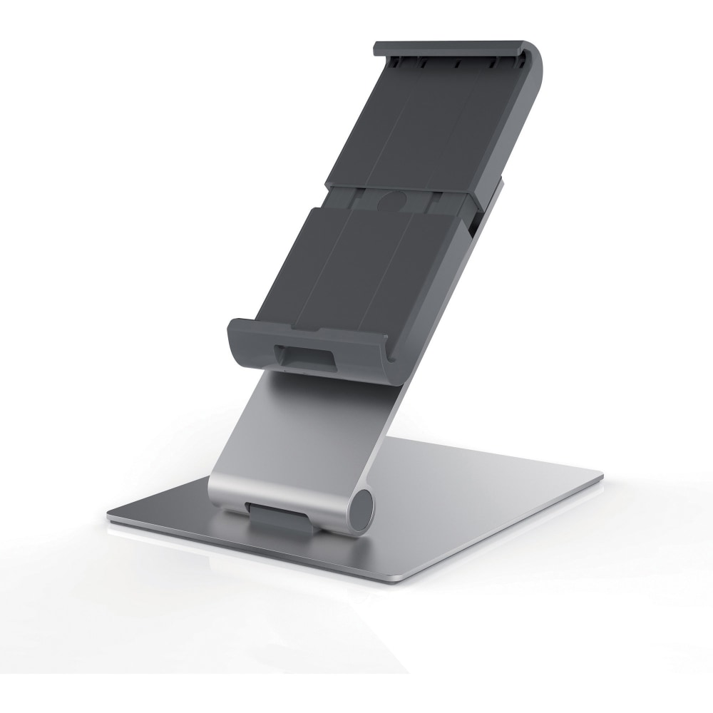 DURABLE TABLET HOLDER Desk Stand - Fits most 7in-13in Tablets, 360 Degrees Rotation with Anti-Theft Device, Silver/Charcoal MPN:893023