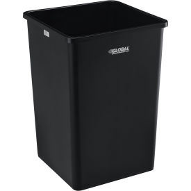 GoVets™ Square Plastic Trash Can 35 Gallon Black 439BK641