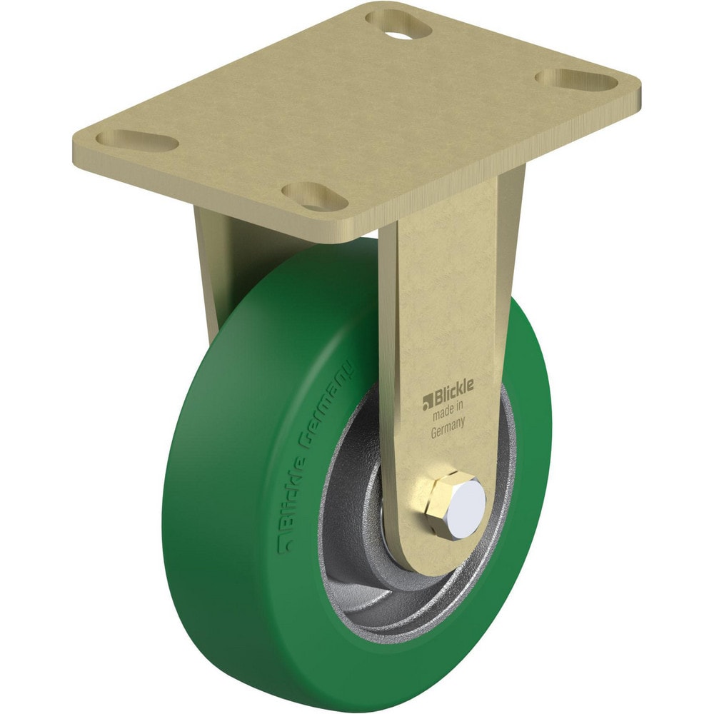 Top Plate Casters, Mount Type: Plate , Number of Wheels: 1.000 , Wheel Diameter (Inch): 8 , Wheel Material: Polyurethane , Wheel Width (Inch): 2  MPN:910148