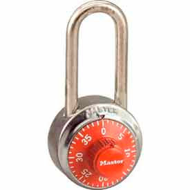 Master Lock® No. 1502LHORJ General Security Combo Padlock LH Shackle - Orange Dial 1502LHORJ